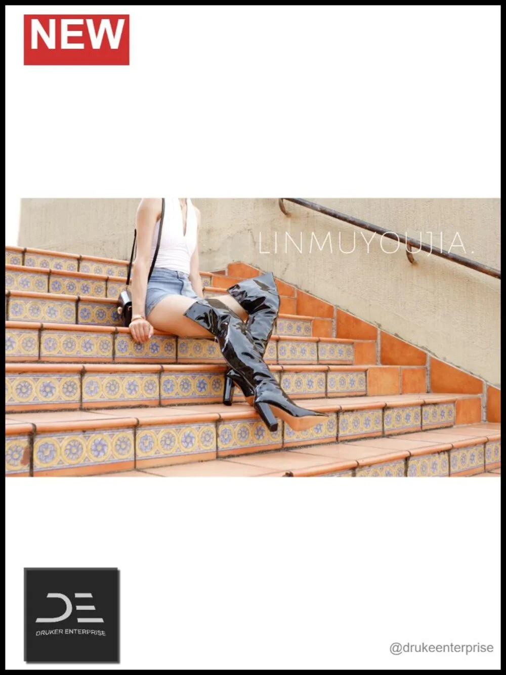 Over the Knee Boots Women Chunky Heel Pointed Toe Side Zip PU